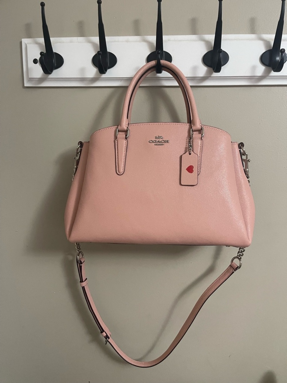 Coach Sage pink Leather Satchel